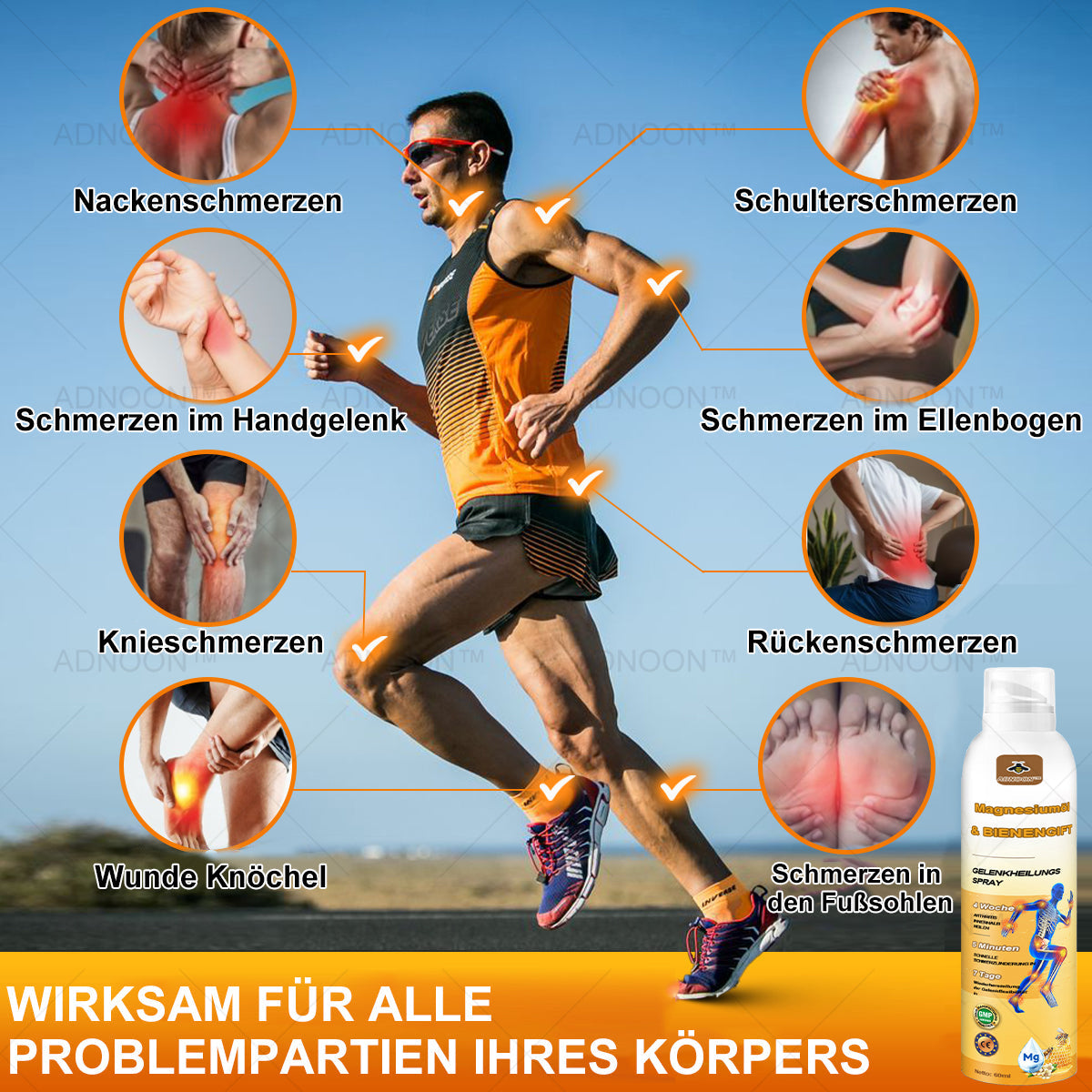 30upsell💧🐝ADNOON™ Magnesiumöl & Bienengift Gelenkheilungsspray 🏅👨‍⚕️