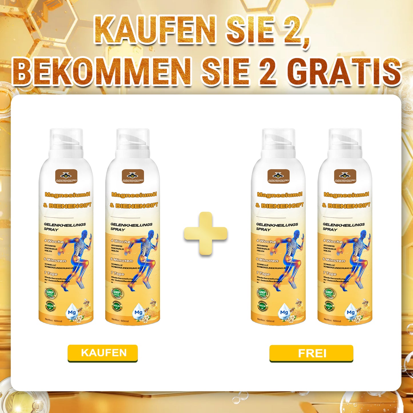30upsell💧🐝ADNOON™ Magnesiumöl & Bienengift Gelenkheilungsspray 🏅👨‍⚕️